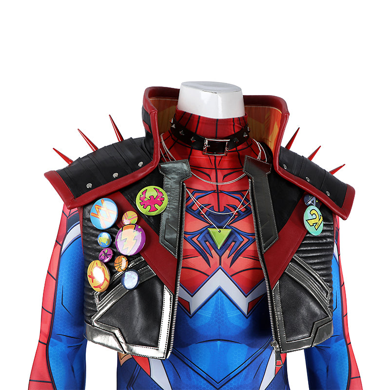 Marvel Rivals Spider Punk Cosplay Costume Superhero Halloween Outfit - Image 12