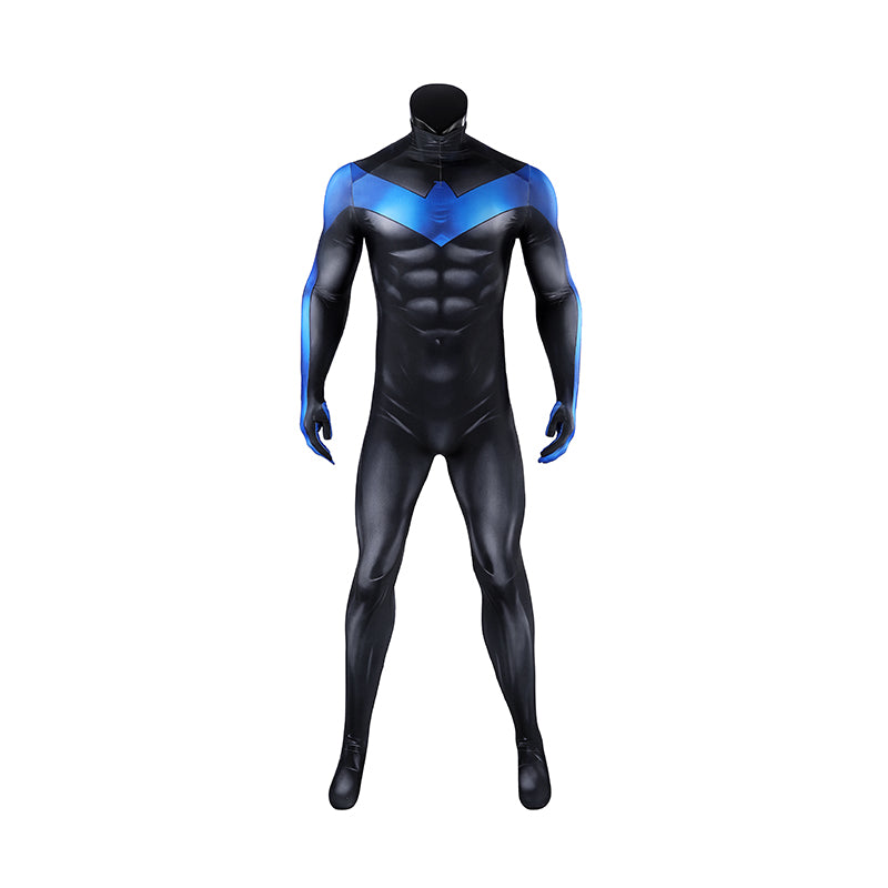Comic Nightwing Dick Grayson Cosplay Costume Blue Dick Jumpsuit - Image 3