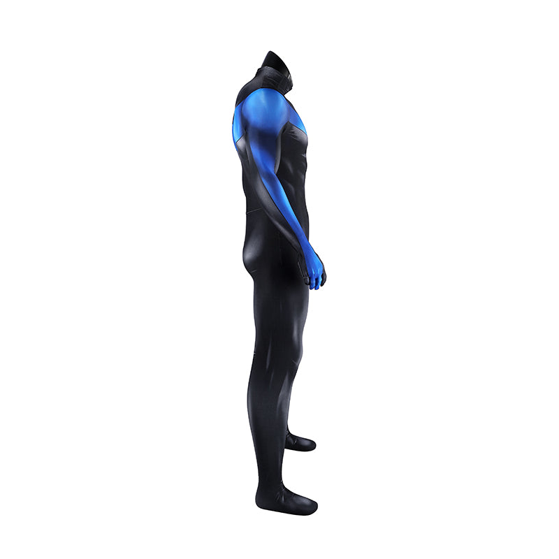 Comic Nightwing Dick Grayson Cosplay Costume Blue Dick Jumpsuit - Image 5