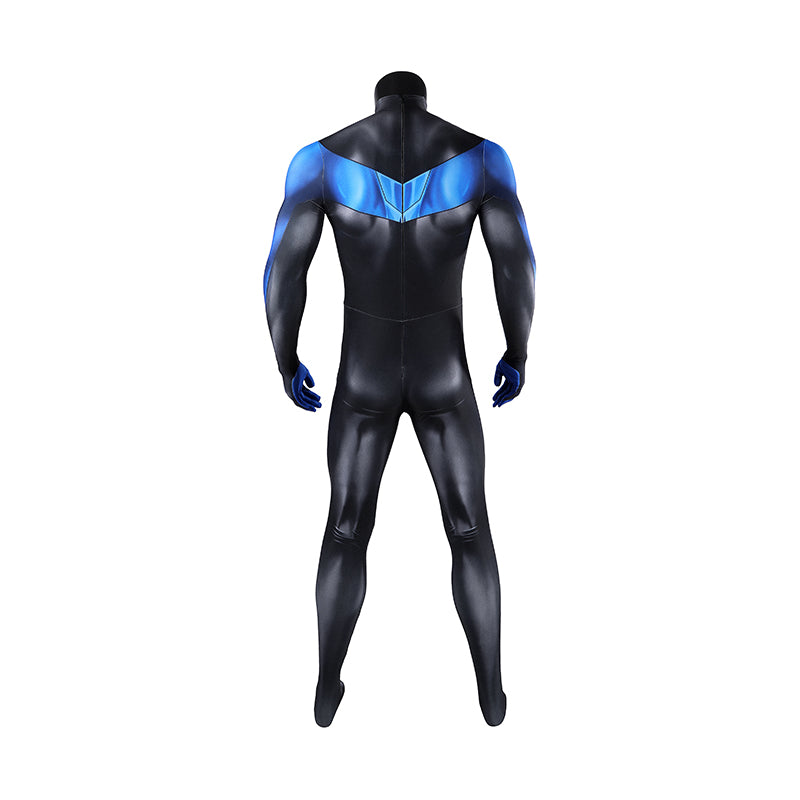 Comic Nightwing Dick Grayson Cosplay Costume Blue Dick Jumpsuit - Image 6