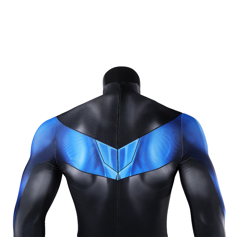 Comic Nightwing Dick Grayson Cosplay Costume Blue Dick Jumpsuit - Image 13