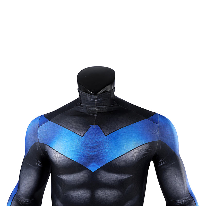 Comic Nightwing Dick Grayson Cosplay Costume Blue Dick Jumpsuit - Image 11