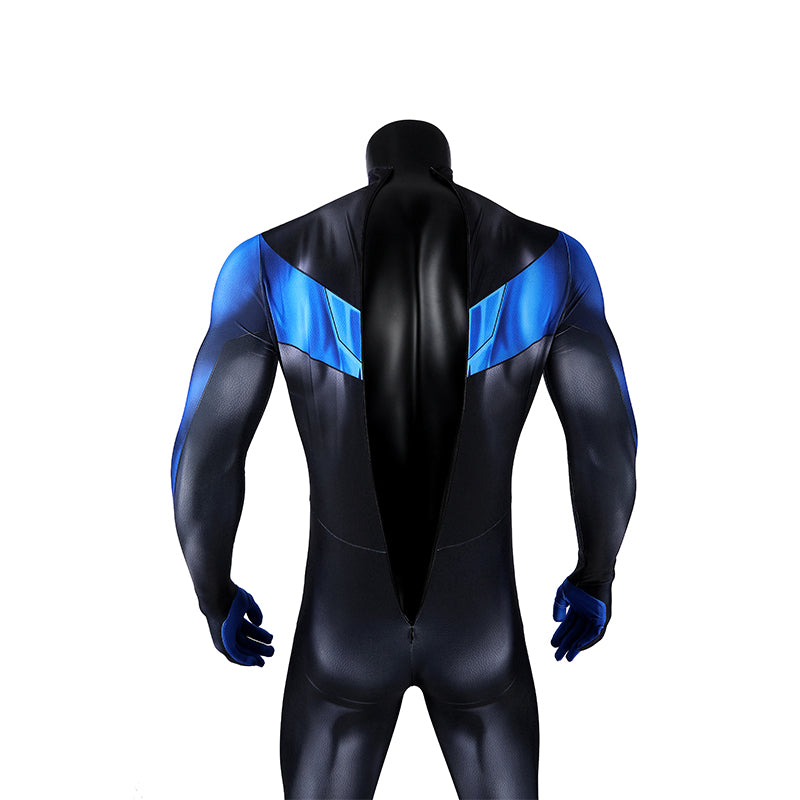 Comic Nightwing Dick Grayson Cosplay Costume Blue Dick Jumpsuit - Image 14