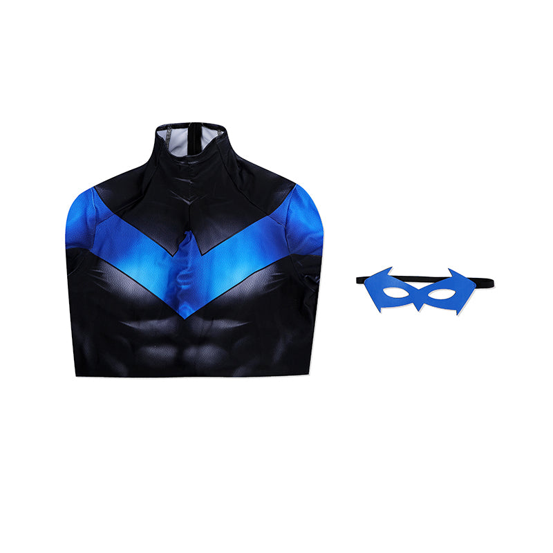 Comic Nightwing Dick Grayson Cosplay Costume Blue Dick Jumpsuit - Image 9