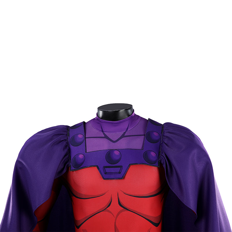 X-Men 97 Magneto Cosplay Costume With Cape Halloween Jumpsuit - Image 17