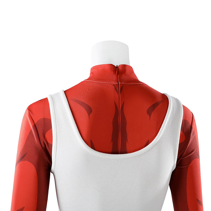 Dispatch Malevola Cosplay Costume Red Jumpsuit Halloween Outfit - Image 12