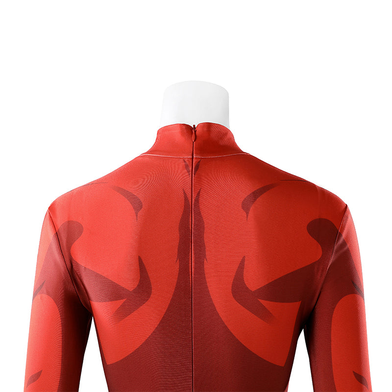 Dispatch Malevola Cosplay Costume Red Jumpsuit Halloween Outfit - Image 14