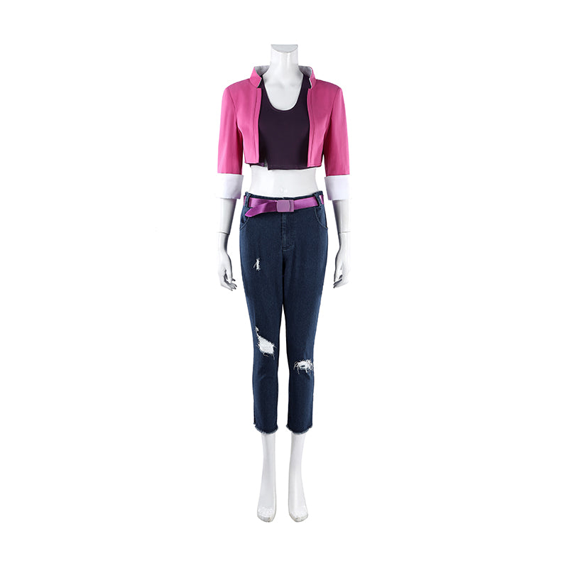 Dispatch Invisigal Cosplay Costume Pink Coat Halloween Outfit - Image 2
