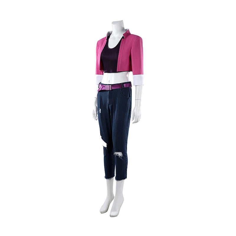 Dispatch Invisigal Cosplay Costume Pink Coat Halloween Outfit - Image 3