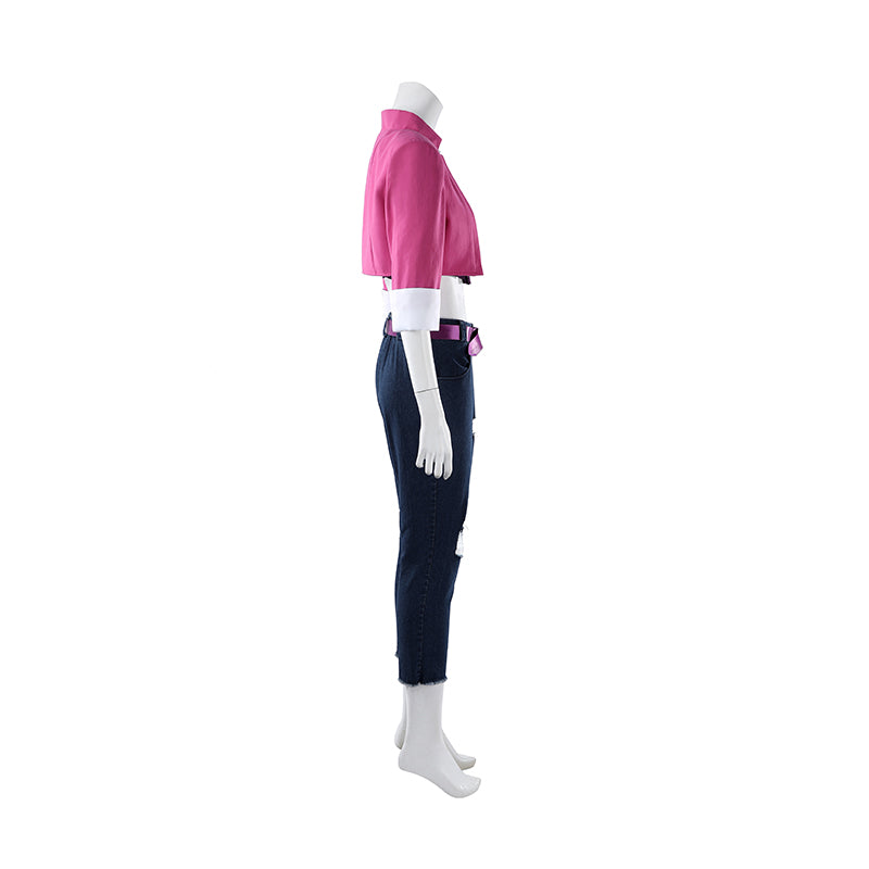 Dispatch Invisigal Cosplay Costume Pink Coat Halloween Outfit - Image 4