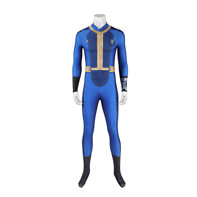 Male Fallout Vault 33 Uniform Cosplay Costume Spandex Halloween Suit - Image 2