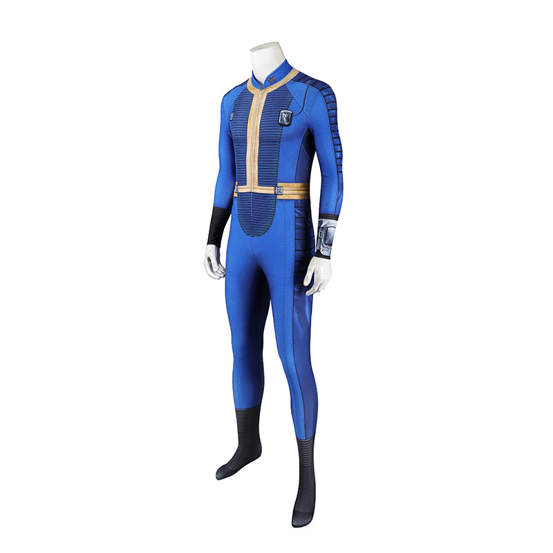 Male Fallout Vault 33 Uniform Cosplay Costume Spandex Halloween Suit - Image 3