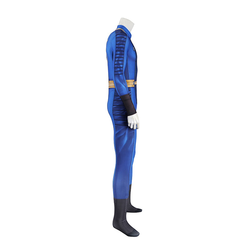 Male Fallout Vault 33 Uniform Cosplay Costume Spandex Halloween Suit - Image 4