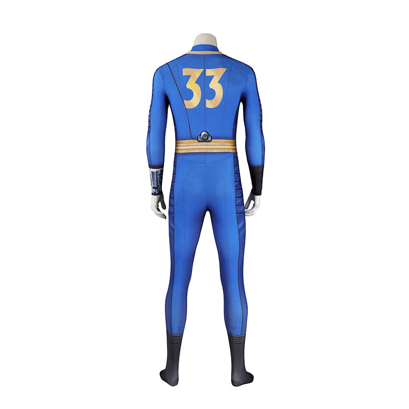 Male Fallout Vault 33 Uniform Cosplay Costume Spandex Halloween Suit - Image 5