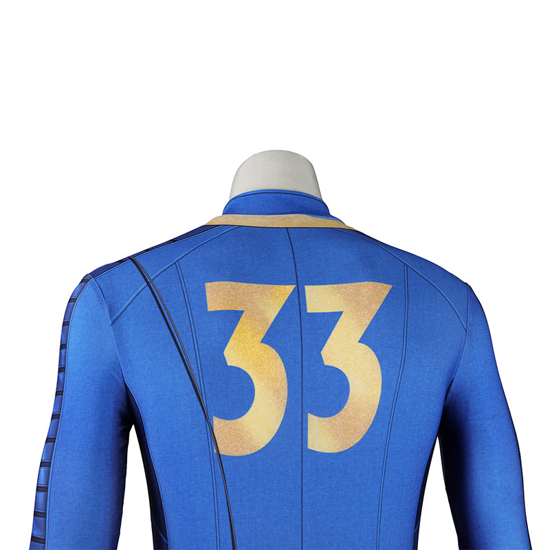 Male Fallout Vault 33 Uniform Cosplay Costume Spandex Halloween Suit - Image 8