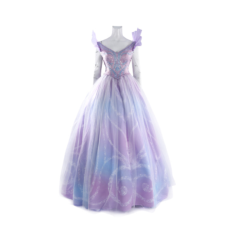 Wicked 2 Glinda Cosplay Costume Purple Dress Halloween Costume Outfit - Image 2