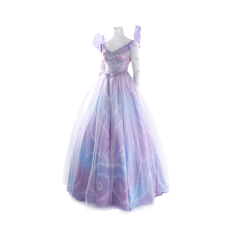 Wicked 2 Glinda Cosplay Costume Purple Dress Halloween Costume Outfit - Image 3