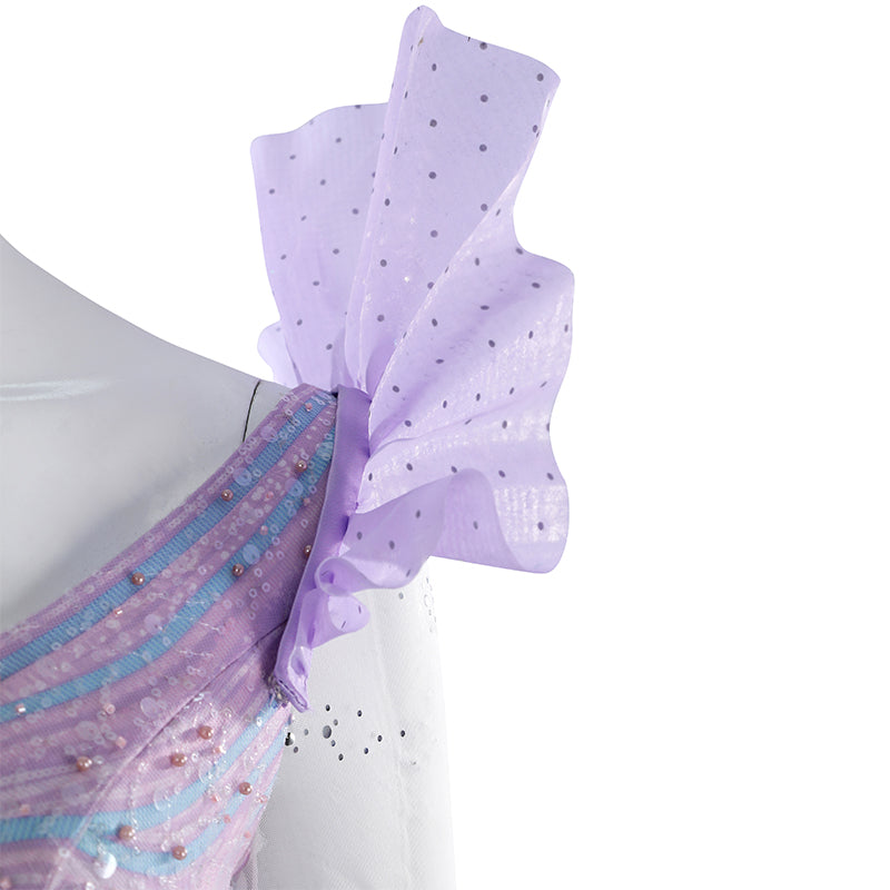 Wicked 2 Glinda Cosplay Costume Purple Dress Halloween Costume Outfit - Image 15