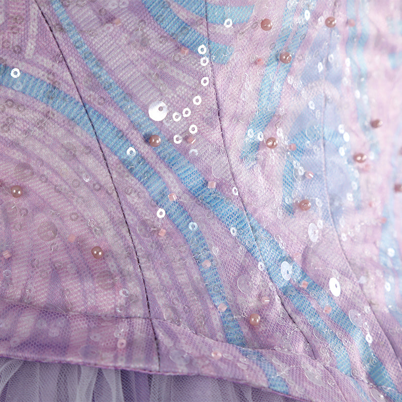 Wicked 2 Glinda Cosplay Costume Purple Dress Halloween Costume Outfit - Image 12