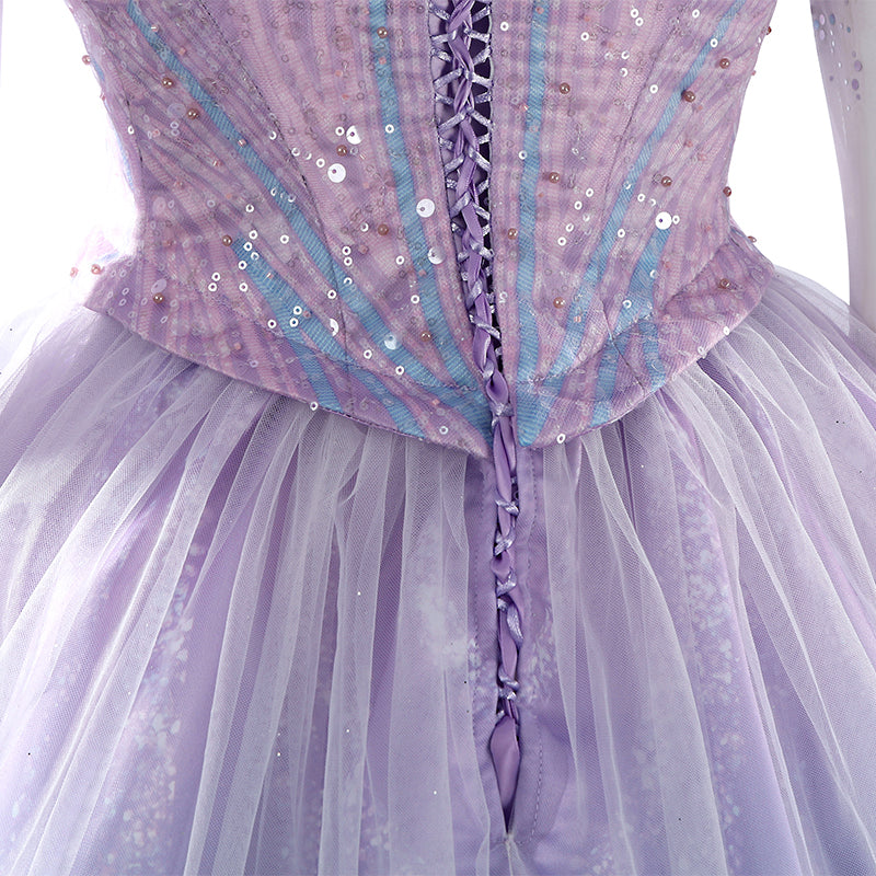 Wicked 2 Glinda Cosplay Costume Purple Dress Halloween Costume Outfit - Image 14