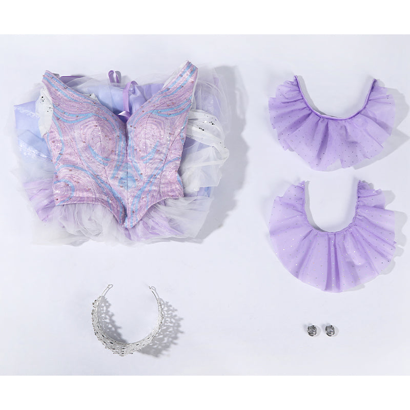 Wicked 2 Glinda Cosplay Costume Purple Dress Halloween Costume Outfit - Image 6