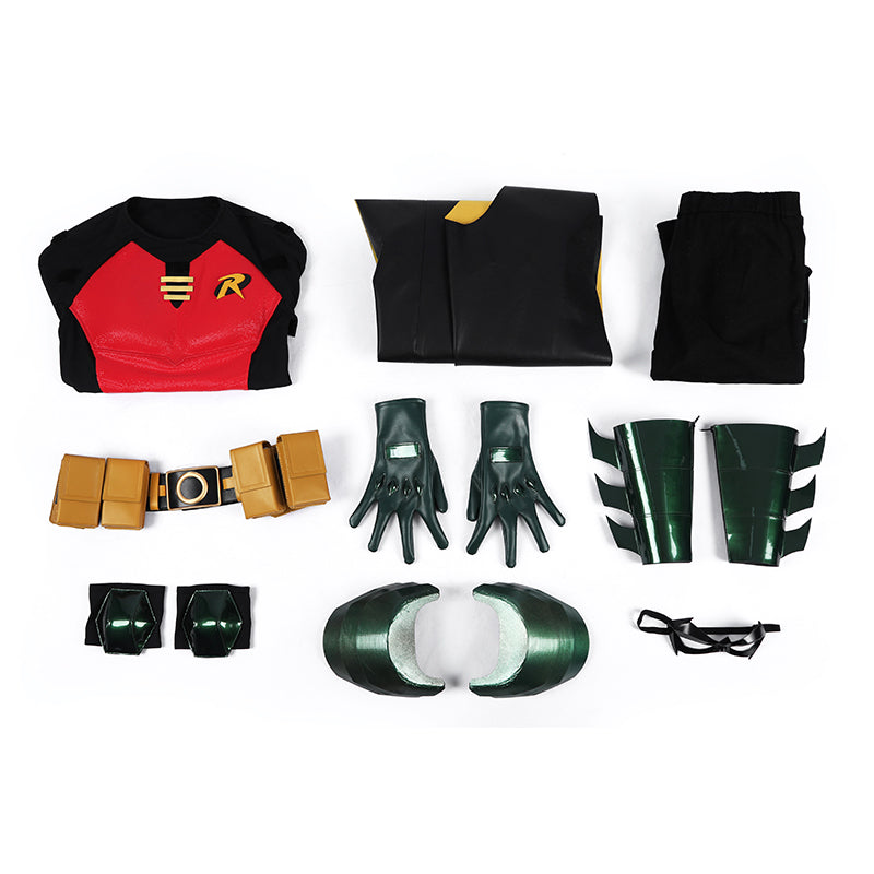 Tim Drake Red Robin Cosplay Costume Full Set Men Robin Superhero Outfit - Image 13