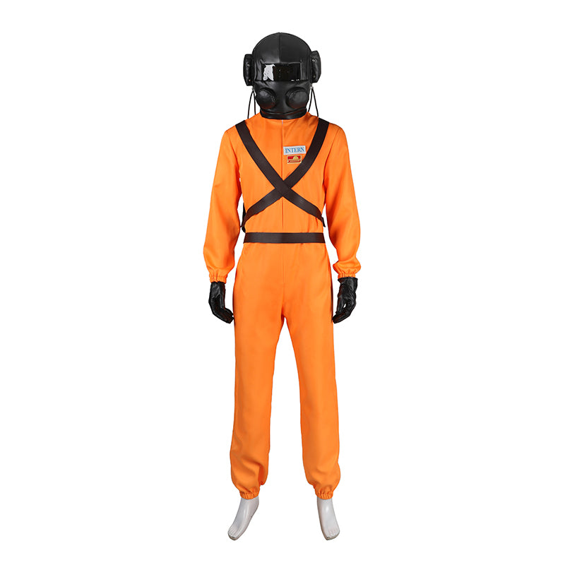 Lethal Company Staff Cosplay Costume Orange Full Halloween Suit - Image 2