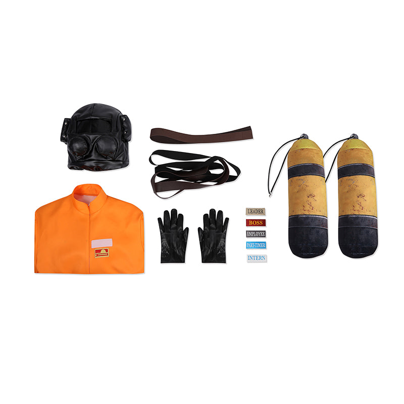 Lethal Company Staff Cosplay Costume Orange Full Halloween Suit - Image 13