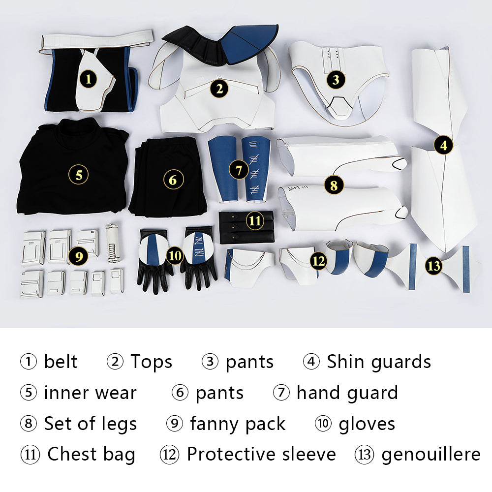 Star Wars : The Clone Wars Captain Rex Cosplay Costume Halloween Outfit - Image 8