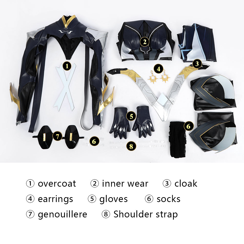Deluxe Marvel Rival Storm Cosplay Costume Black Halloween Outfit - Image 8