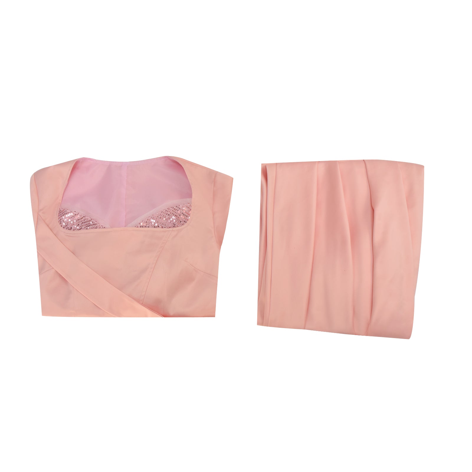 Wicked Witch Glinda Cosplay Costume Pink Dress Halloween Costume Outfit - Image 5