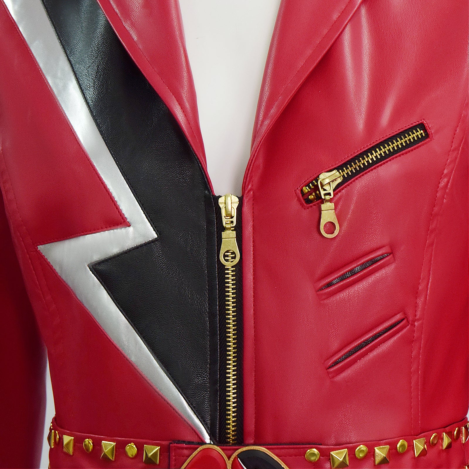 Descendants The Rise of Red Cosplay Costume Red Leather Suit - Image 7