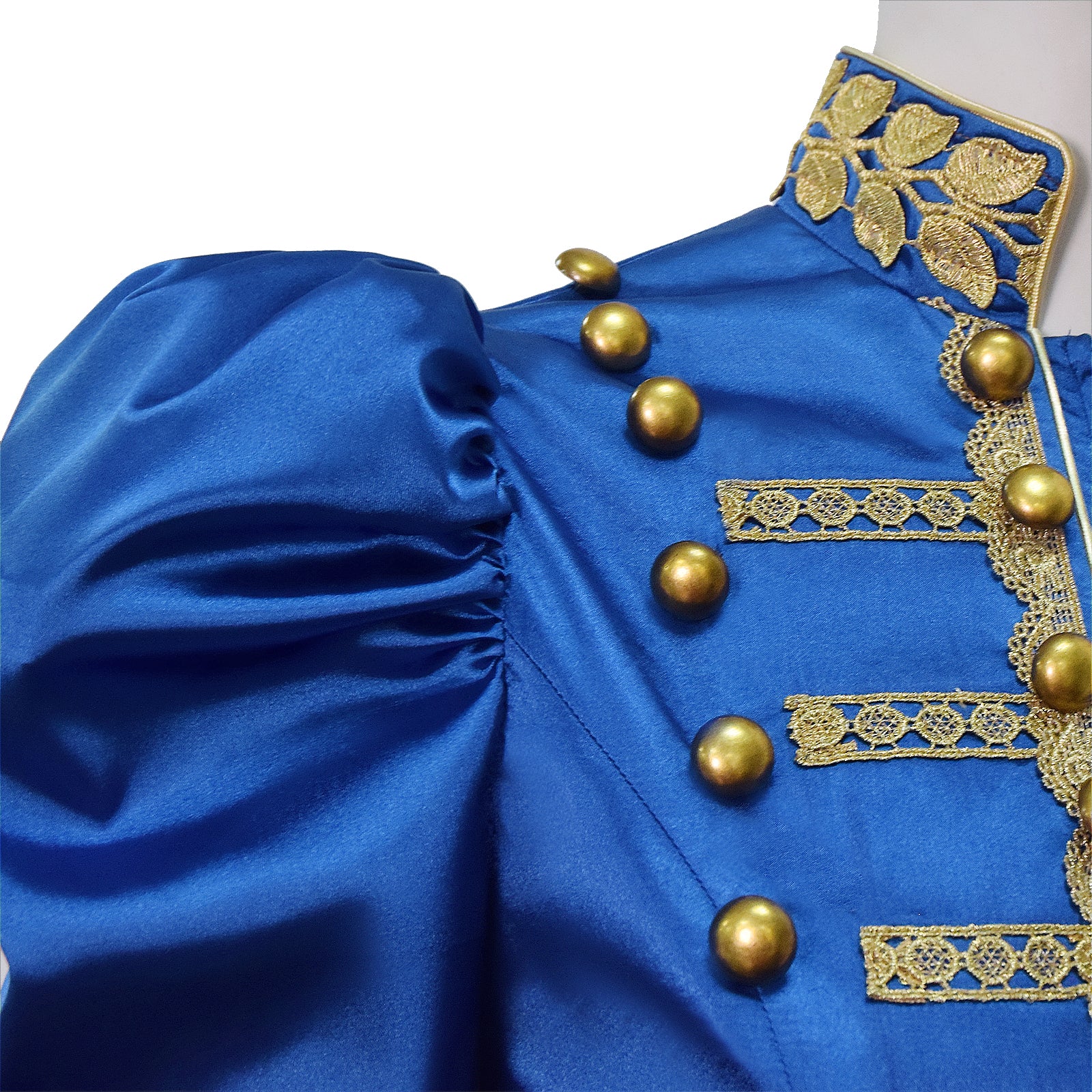 Baroque Cosplay Costume Royal Blue Military Tailcoat Performance Dress Lady Halloween Suit - Image 7