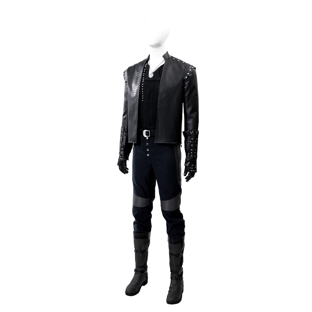 The Witcher Season 5 Geralt of Rivia Cosplay Costume Black Halloween Suit - Image 3