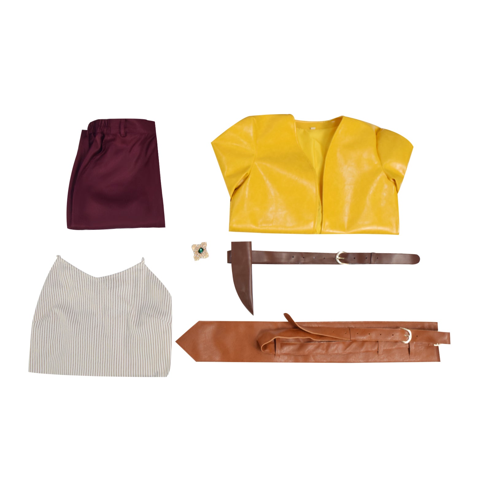 The Witcher Season 4 Ciri Cosplay Costume Medieval Warrior Yellow Halloween Outfit - Image 7