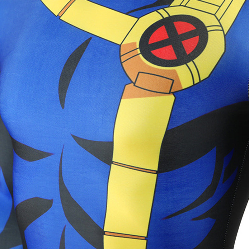 X-Men 97 Cyclops Cosplay Scott Summers Costume Blue halloween Jumpsuit - Image 9