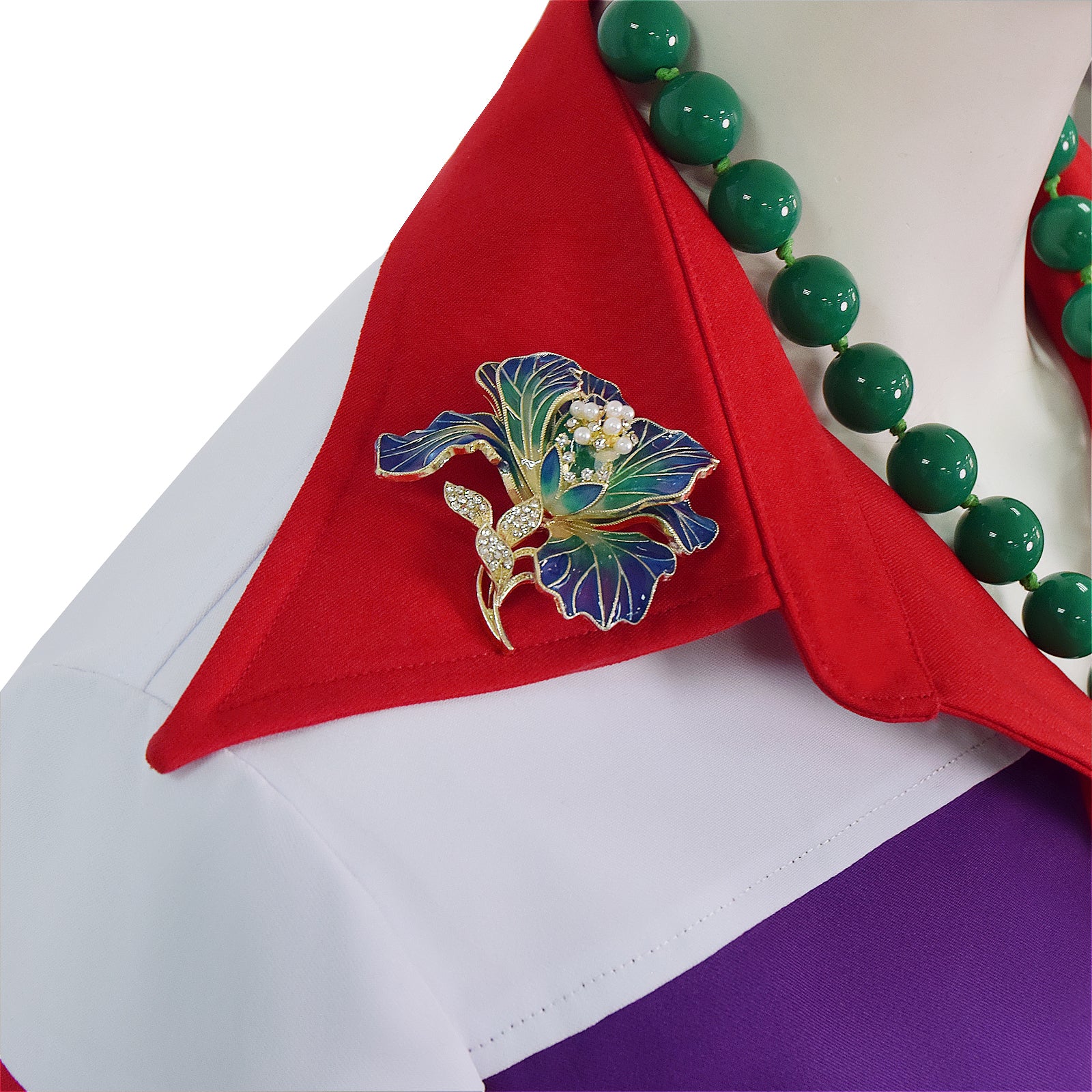 Movie Weapons Aunt Gladys Cosplay Costume Purple Halooween Suit With Bag Necklace - Image 9