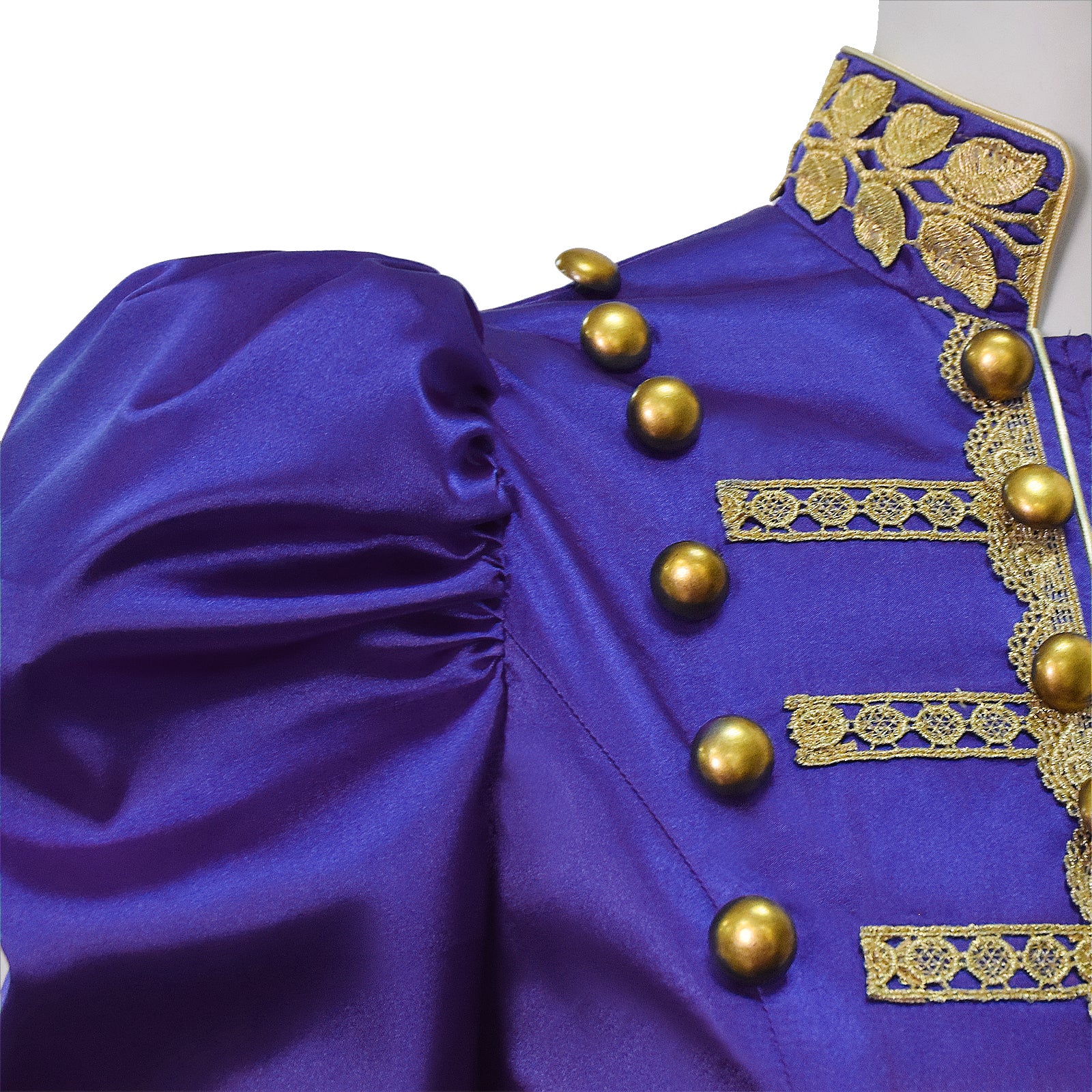 Baroque Cosplay Costume Royal Purple Military Tailcoat Performance Dress Lady Halloween Suit - Image 7