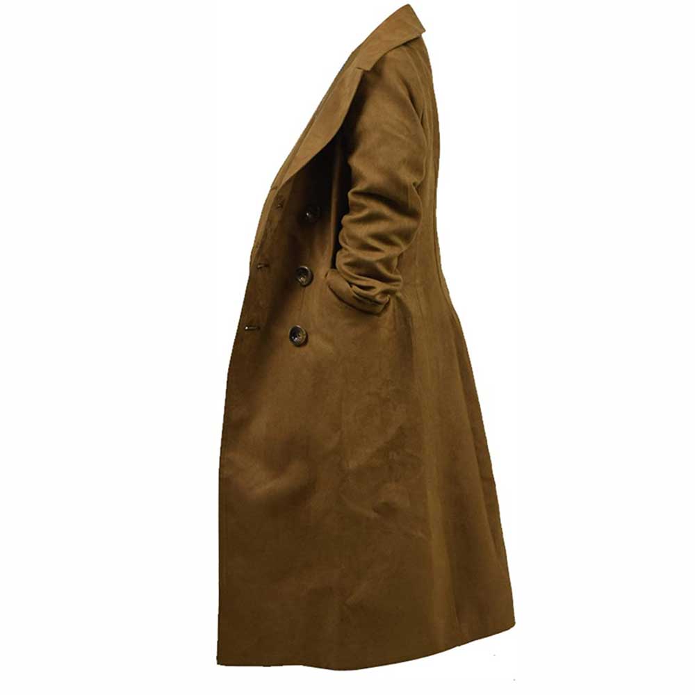 Doctor Who Cosplay Kids 10th Tenth Doctor Suede Trench Coat Children Halloween Costumes - Image 4