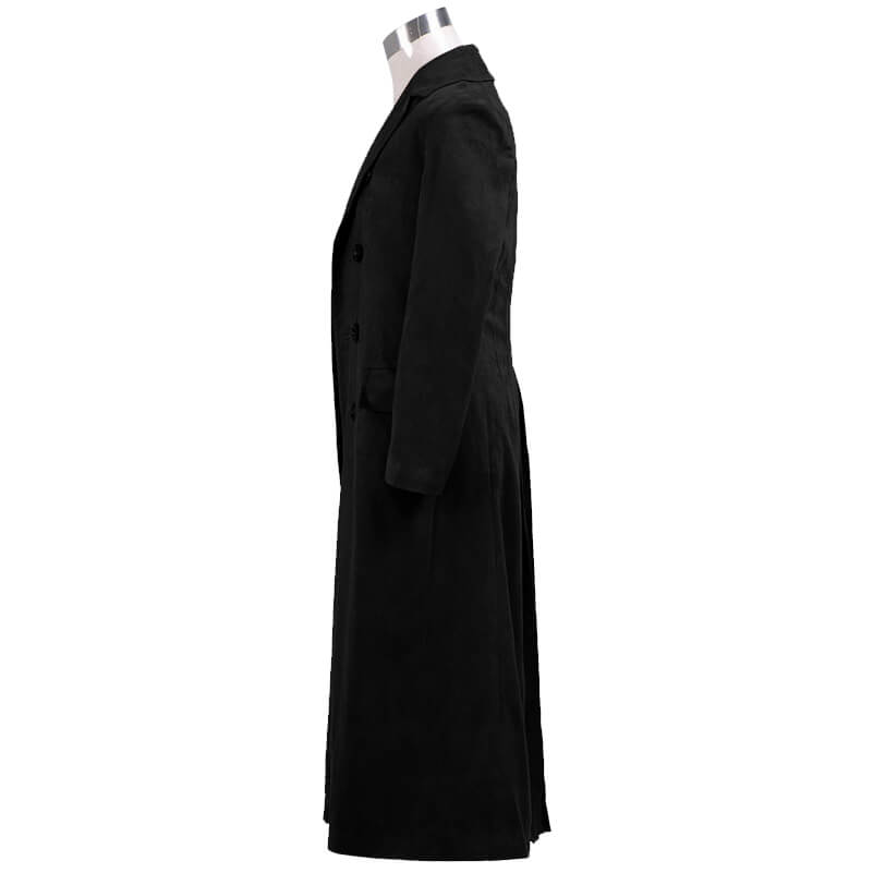Doctor Who 10th Doctor Black Coat Tenth Doctor Coat Cosplay Costume Trench Coat - Image 2
