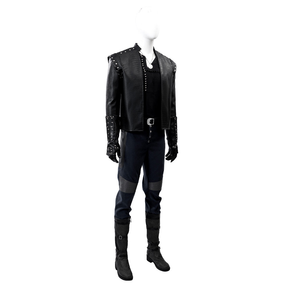 The Witcher Season 5 Geralt of Rivia Cosplay Costume Black Halloween Suit - Image 4