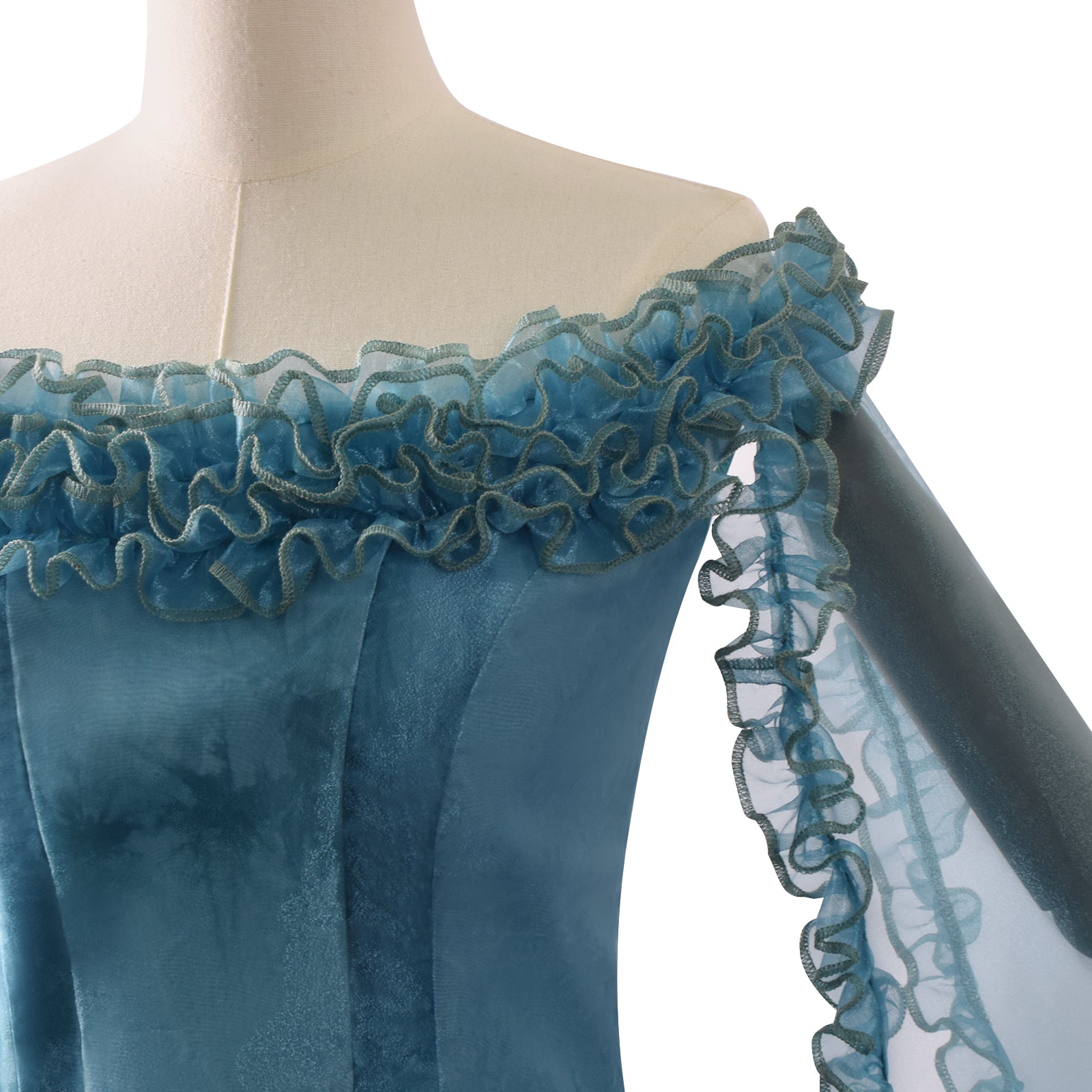 Frankenstein Elizabeth Cosplay Costume Blue Halloween Carnival Outfit - Image 10