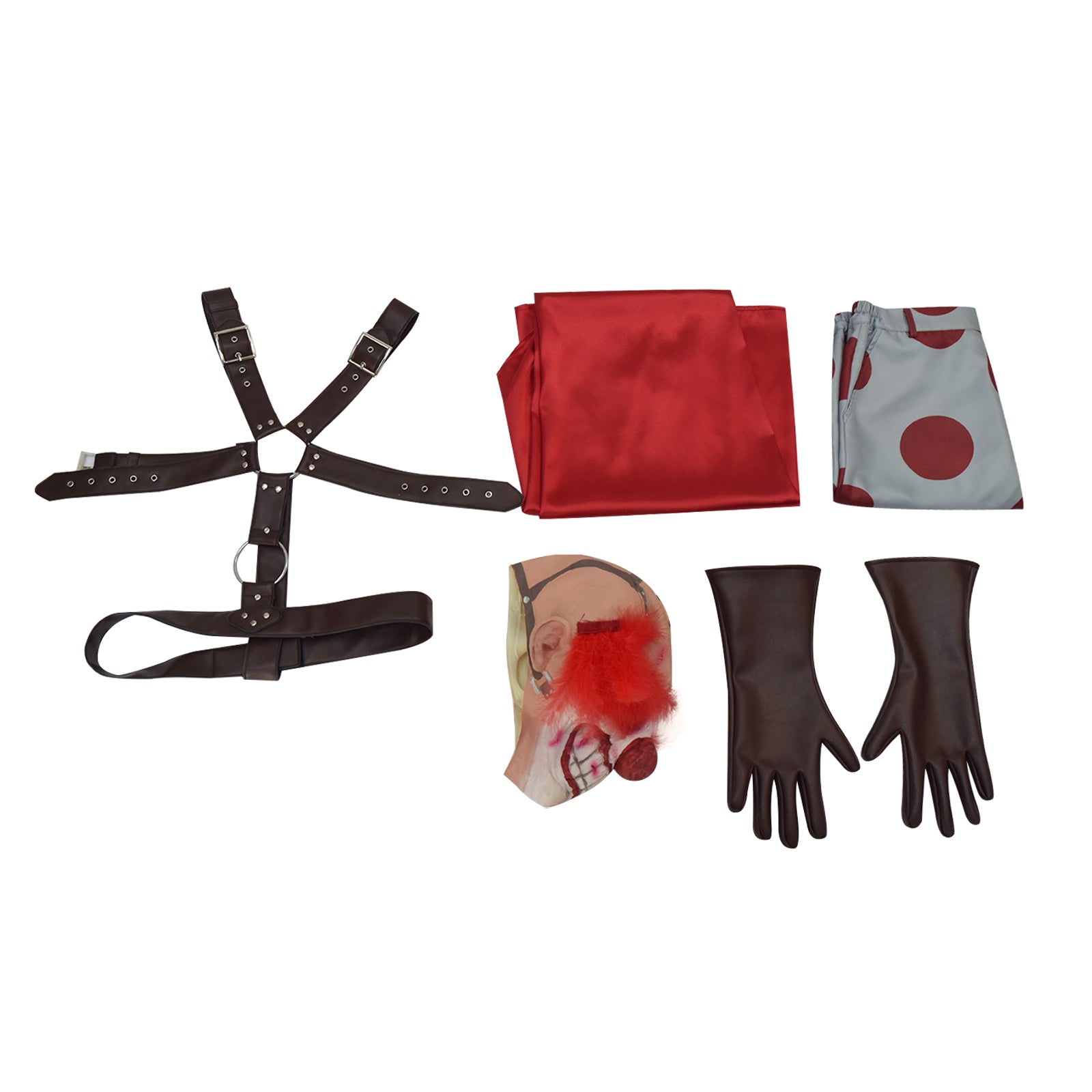 Twisted Metal Sweet Tooth Clown Pants Outfits With Mask Halloween Carnival Suit - Image 8
