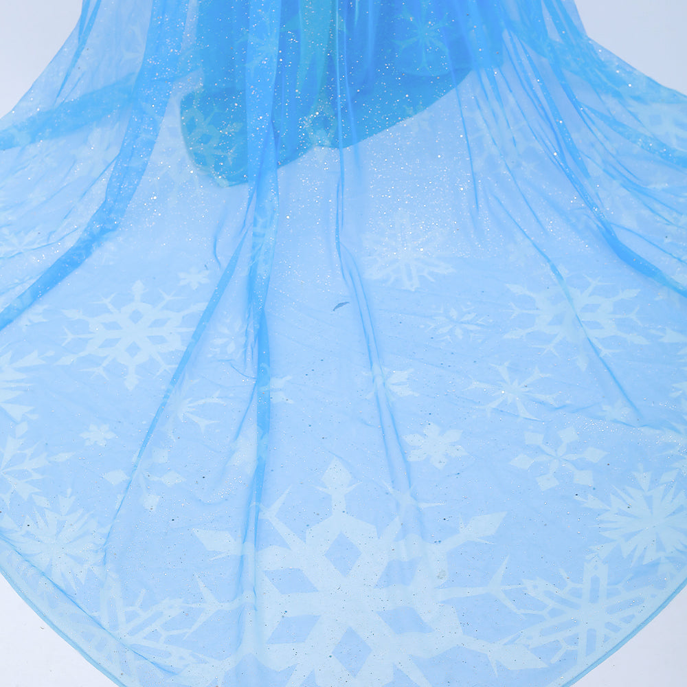 Deluxe Frozen 2 Elsa Cosplay Costume Blue Dress Halloween Outfit - Image 15