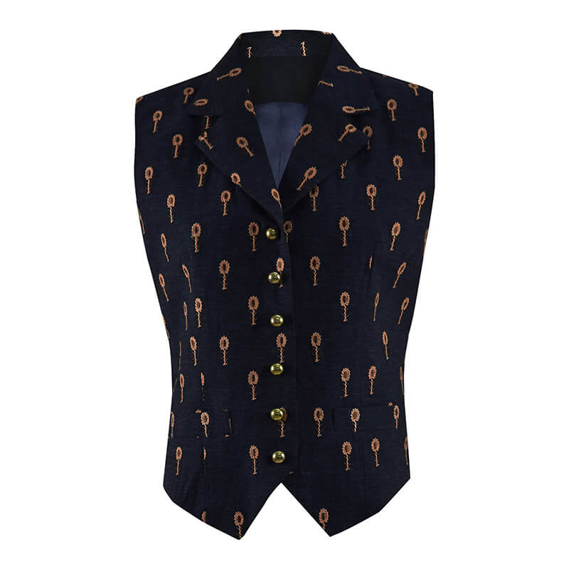 Doctor Who 13th Doctor Waistcoat Thirteenth Doctor Vest Flower Embroidery Cosplay Costume