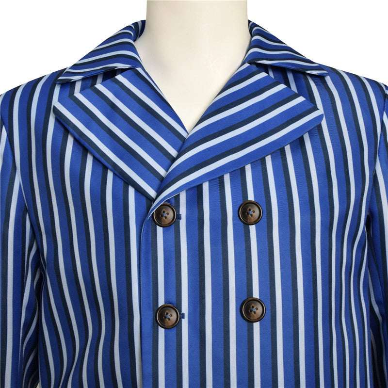 Fifth Doctor Blue Uniform Suit 15th Doctor New Look 60s Cosplay Costume - Image 7