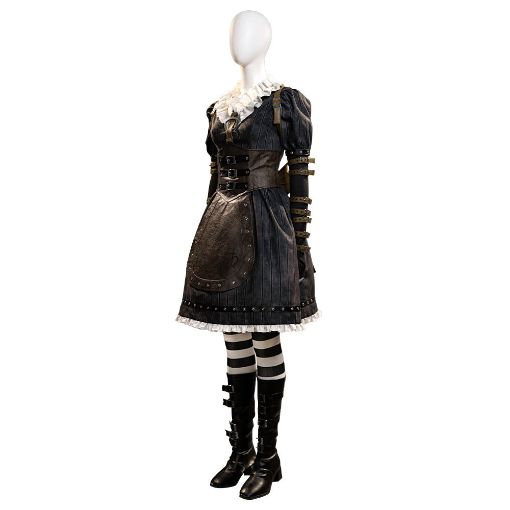 Alice: Madness Return Alice Punk Suit Cosplay Costumes Halloween Outfit - Image 4