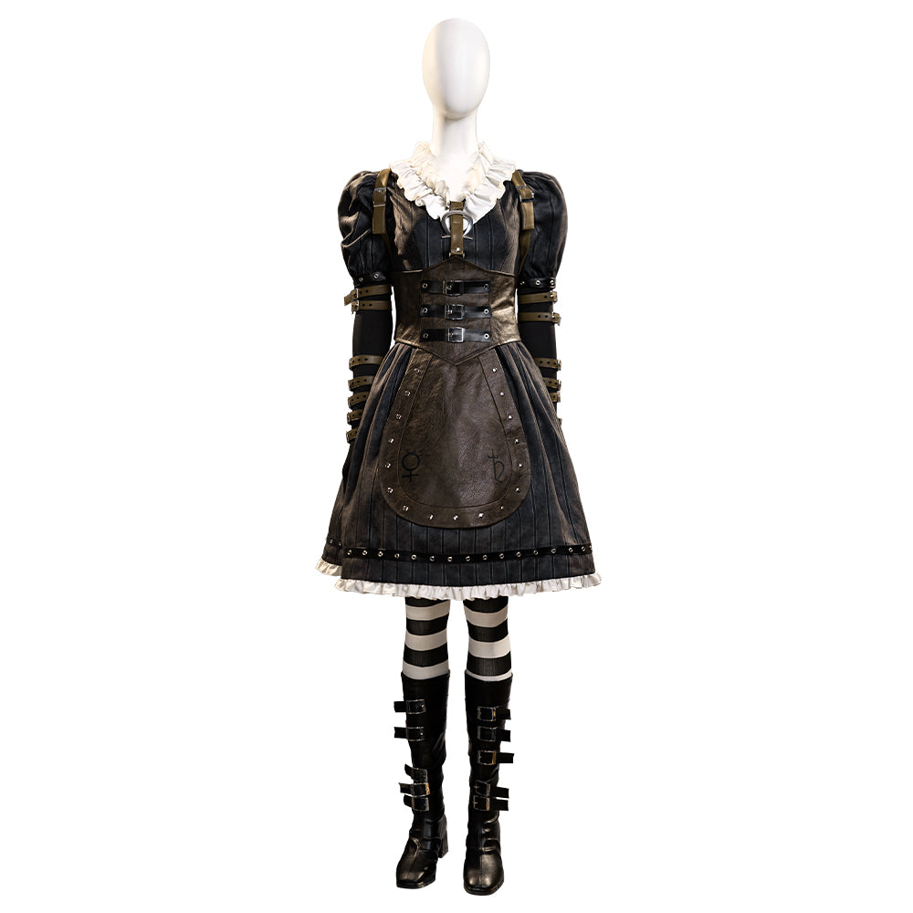 Alice: Madness Return Alice Punk Suit Cosplay Costumes Halloween Outfit - Image 2