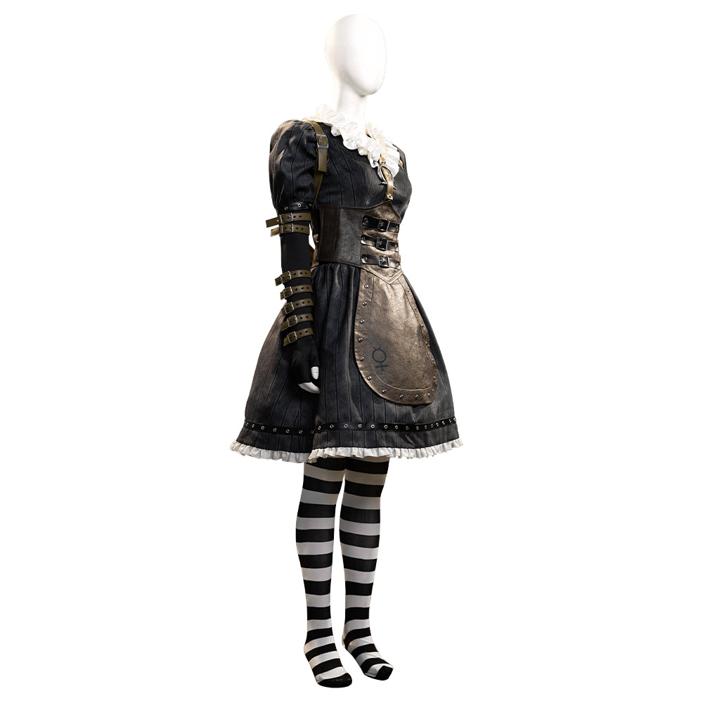 Alice: Madness Return Alice Punk Suit Cosplay Costumes Halloween Outfit - Image 8