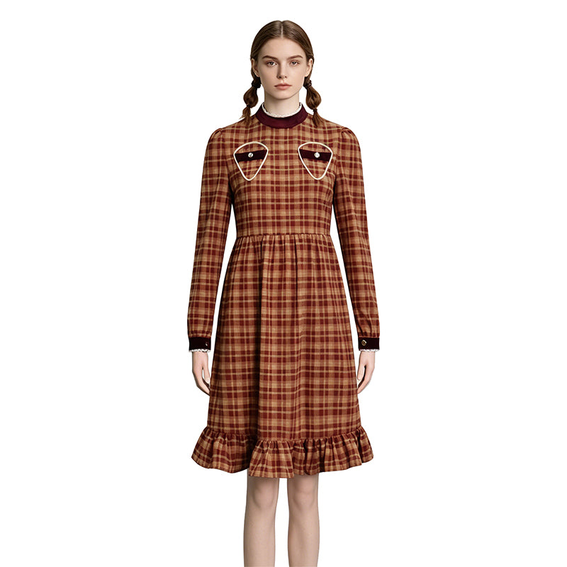 Girls Esther Orphan Cosplay Costume Brown Dress Adults Women Halloween Suit - Image 2